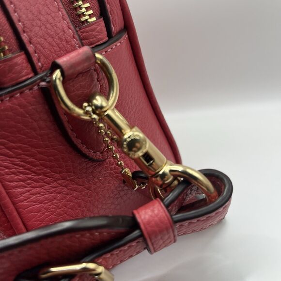 NWT Coach Pebbled Leather Jes Crossbody C5805 Strawberry Haze Pink Gold - Picture 8 of 11